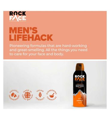 Rock Face Impact Body Spray 200ml Exclusive to Boots