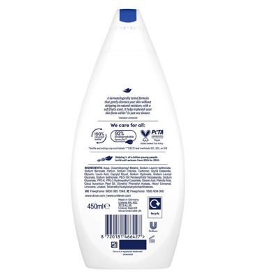 Dove Essential Care Body Wash Hydrate 450ml