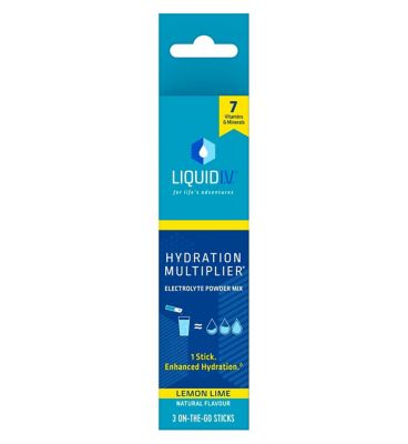 Liquid I.V. Hydration Multiplier Electrolyte Powder Mix Lemon Lime 3 Sachets
