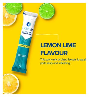 Liquid I.V. Hydration Multiplier Electrolyte Powder Mix Lemon Lime 3 Sachets