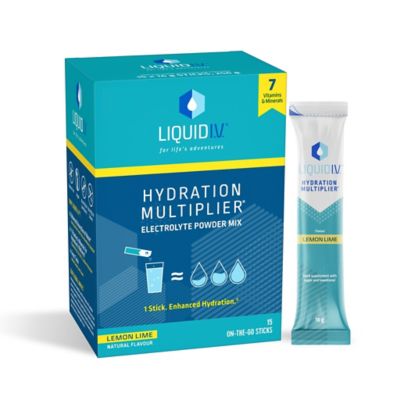 Liquid I.V. Hydration Multiplier Electrolyte Powder Mix Lemon Lime 15 Sachets