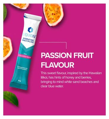 Liquid I.V. Hydration Multiplier Electrolyte Powder Mix Passion Fruit 3 Sachets