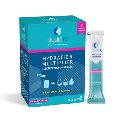 Liquid I.V. Hydration Multiplier Electrolyte Powder Mix Passion Fruit 15 Sachets