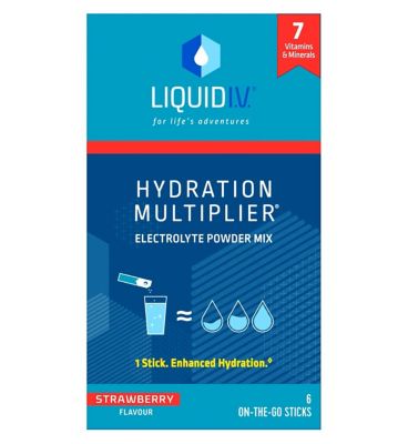 Liquid I.V. Hydration Multiplier Electrolyte Powder Mix Strawberry 6 Sachets