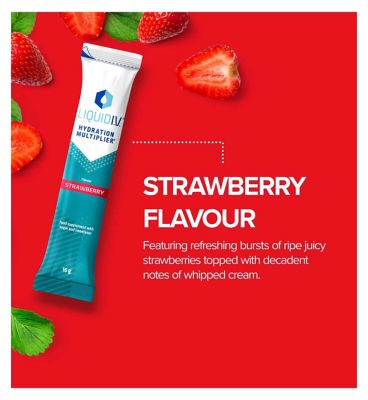 Liquid I.V. Hydration Multiplier Electrolyte Powder Mix Strawberry 15 Sachets