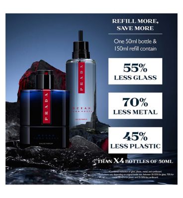 Prada Luna Rossa Ocean Eau de Parfum 150ml Refill