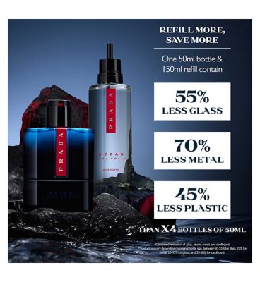 Prada Luna Rossa Ocean Eau de Toilette 150ml Refill