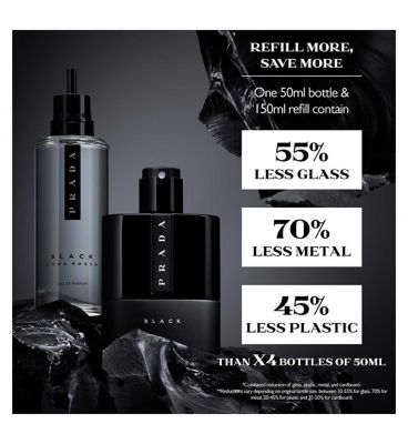 Prada&nbsp;Luna&nbsp;Rossa&nbsp;Black Eau de Parfum 150ml Refill