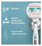 Gillette Venus Razor Blades, PRO ComfortGlide Sensitive 5 Blade Women’s Razor Blades X3