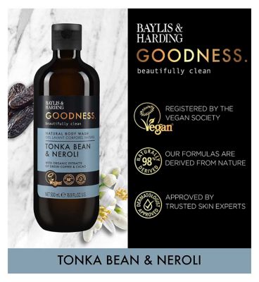 Baylis & Harding Goodness Tonka Bean 500ml Body Wash