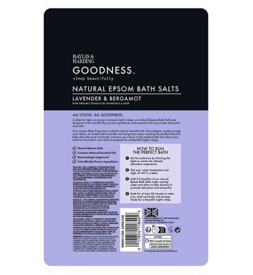 Baylis & Harding Goodness Sleep Lavender & Bergamot Sleep 1 KG Natural Epsom Salts