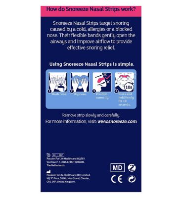 Snoreeze Nasal Strips Small/Medium 20s