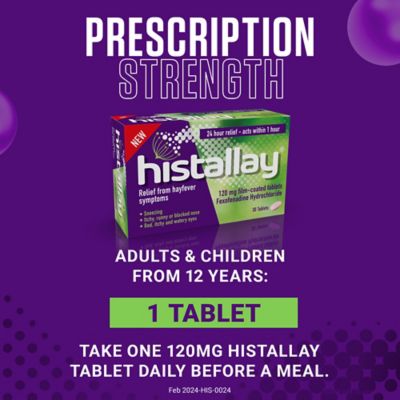Histallay 120 mg Film-Coated Tablets - 10 Tablets