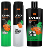 Lynx Jungle Fresh Antiperspirant Deodorant, Bodyspray & Shower Gel Bundle