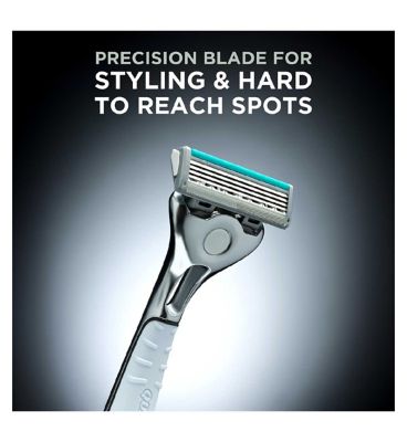 WILKINSON SWORD - Quattro Titanium For Men | Sensitive Comfort | Razor Handle + 9 Blade Refills