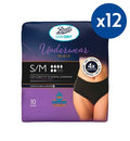 Boots Staydry Underwear Pants Large Black - 10 x 12 Packs Bundle