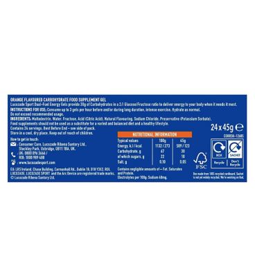 LUCOZADE SPORT ORANGE GEL 45G