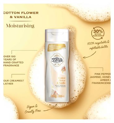 Imperial Leather Cotton Flower and Vanilla Shower Gel Body Wash 250ml