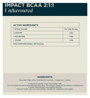 Myprotein Impact BCAA 2:1:1, Unflavoured, 150g