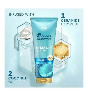 Head & Shoulders DermaXPro Repairing Moisture Conditioner 220ml with Coconut Oil<br/>