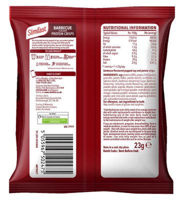 Slimfast Protein Crisps BBQ 23g