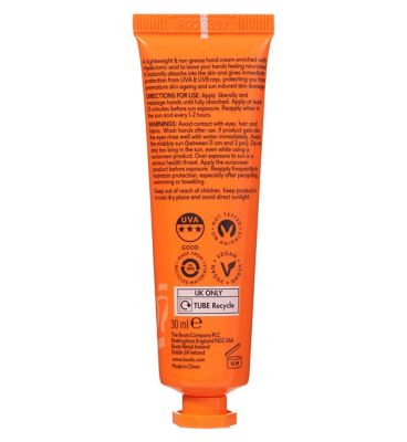 Boots SPF+ Hydrating Hand Cream SPF30 30ml