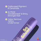 Matrix So Silver Purple Toning Pigmented Conditioner For Blonde, Grey + Silver Hair 300ml