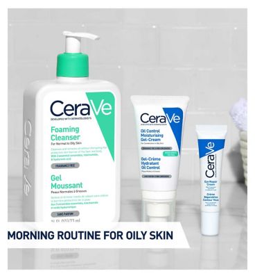 CeraVe Oil Control Moisturising Gel-Cream With Oil Absorbing Technology & Ceramides For Combination and Oily Skin 52ml
