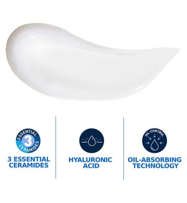 CeraVe Oil Control Moisturising Gel-Cream With Oil Absorbing Technology & Ceramides For Combination and Oily Skin 52ml