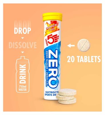 HIGH5 ZERO Tropical Electrolyte Hydration Tabs 20 tabs