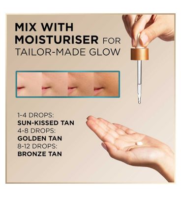 Garnier Glow & Protect Duo: Natural Bronzer Self-Tan Drops (30ml) & Ambre Solaire Vitamin C Facial SPF50+ Fluid (40ml) Bundle