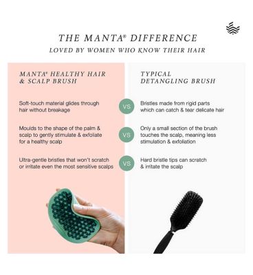Manta Original Healthy Hair & Scalp Brush White