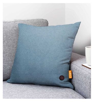 COZY UNA Wireless Heated Cushion 45 by 45cm Royal Blue