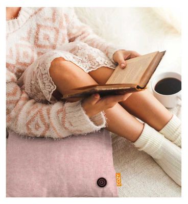 COZY TOVE Wireless Heated Cushion 60 by 45cm - Onyx