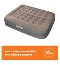 Silentnight Flocked Electric Pump Grey Airbed - King