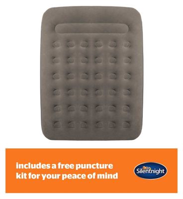 Silentnight Flocked Electric Pump Grey Airbed - King