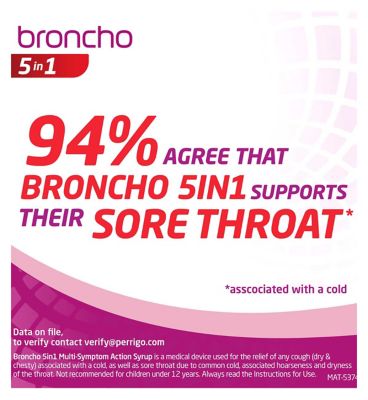 Broncho 5 in 1 Multi-Symptom Action Cough Syrup 120ml