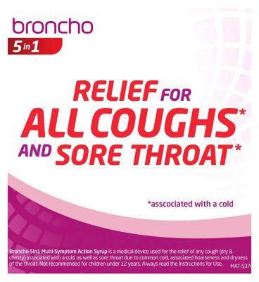 Broncho 5 in 1 Multi-Symptom Action Cough Syrup 200ml