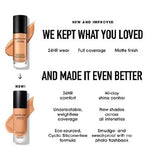 BareMinerals Barepro 24hr Matte Comfort Liquid Foundation Mineral SPF20