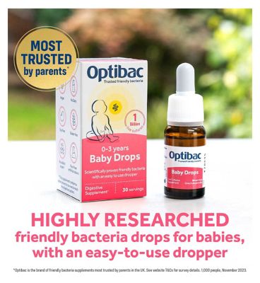 Optibac Baby Drops Gut Supplement - 30 Servings
