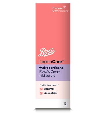 Boots DermaCare Hydrocortisone 1% w/w Cream mild steroid - 15g