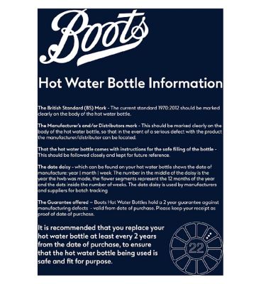 Boots Hot Water Bottle Fleece Cover Bundle