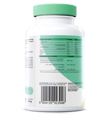 Osavi - Lion's Mane, 600mg - 60 Vegan Capsules
