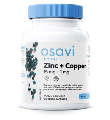 Osavi - Zinc + Copper, 15mg + 1mg - 120 Vegan Capsules
