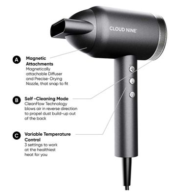 CLOUD NINE The Starlight Collection Airshot Pro Hairdryer
