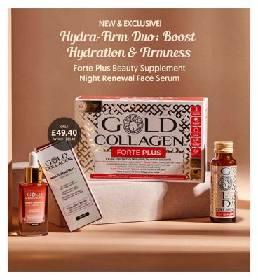 Gold Collagen Hydra-Firm Bundle<br/>Limited Edition Bundle Featuring Forte Plus Skincare Supplement + Night Renewal Face Serum