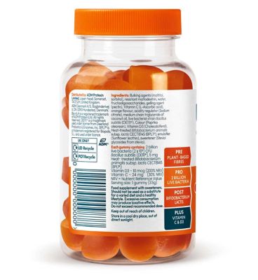 Bio-Kult 3-in-1 Biotic Blend Multivitamin Gummies for Adults, Orange Flavoured 30 Gummies