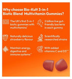 Bio-Kult 3-in-1 Biotic Blend Multivitamin Gummies for Kids, Strawberry Flavoured 30 Gummies