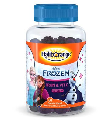 Haliborange Disney Frozen Iron & Vit C, 60 Blackcurrant Flavour Softies