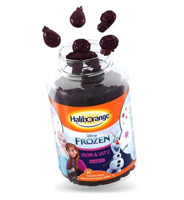 Haliborange Disney Frozen Iron & Vit C, 60 Blackcurrant Flavour Softies